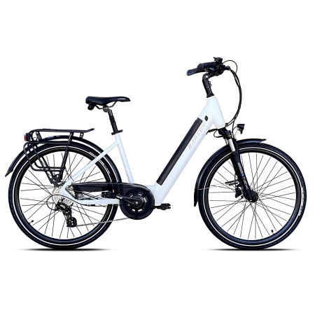 rower elektryczny barton trip 2.0 easy bialy miejski trekking rowex